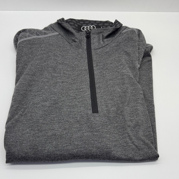 Audi Sport Gray Half-Zip Men's Sweater - Size Large
